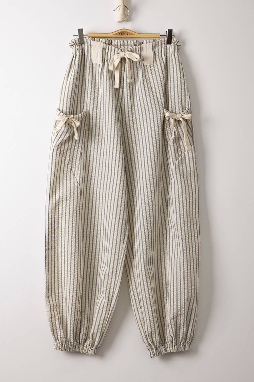 Stripe Textured Woven Pants