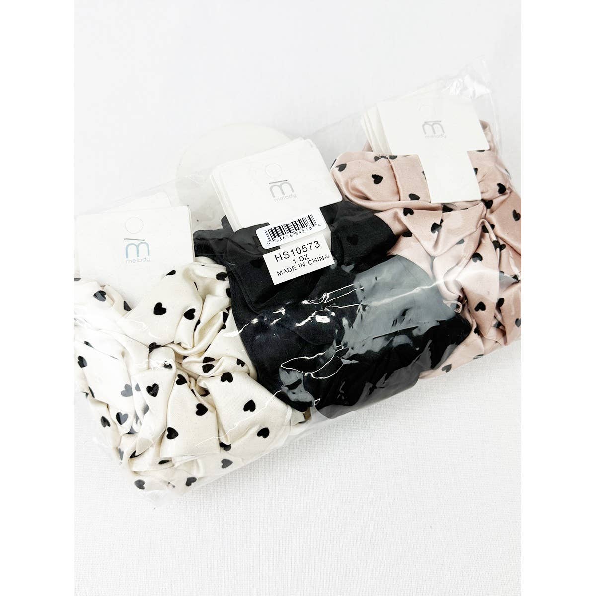 Heart Satin Scrunchies