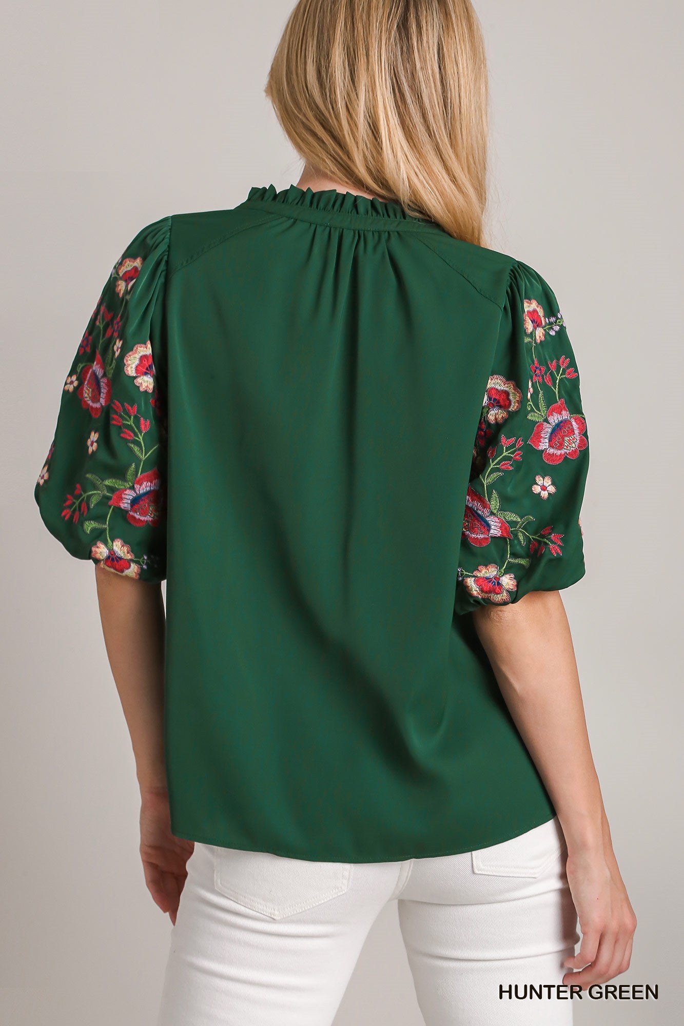 Laurel Embroidered Sleeve Top