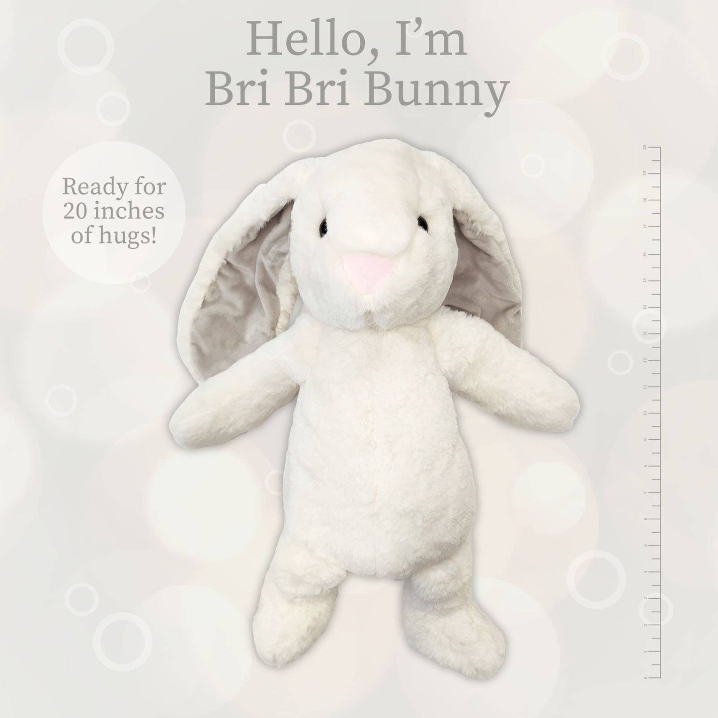 World Softest Plush Bunny Cream - 20 inch