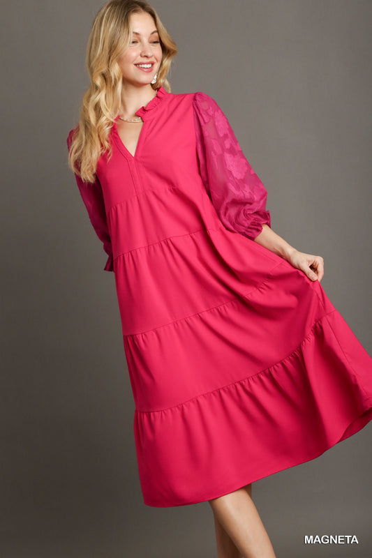 Vintage Rose Midi Dress