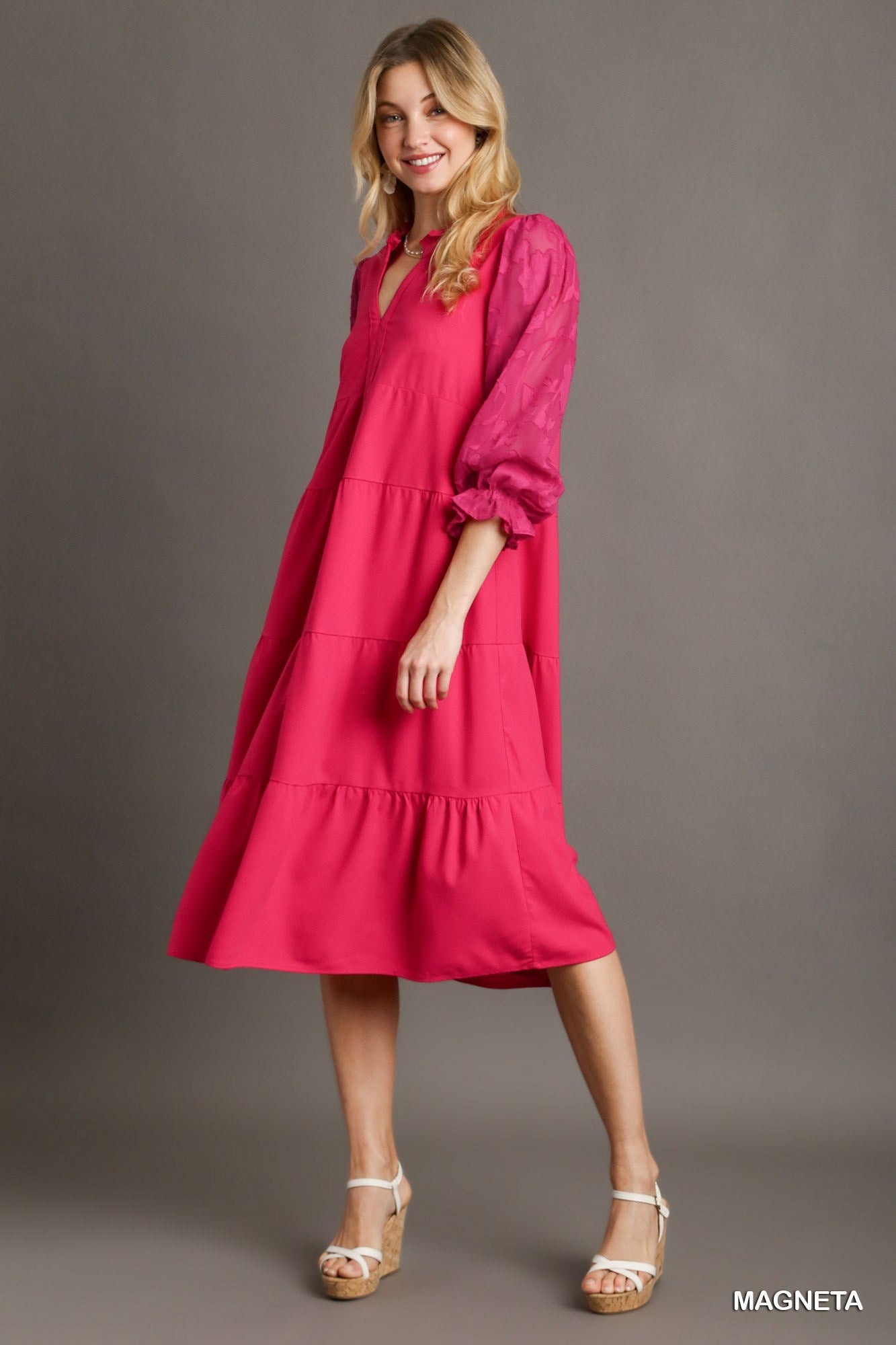 Vintage Rose Midi Dress