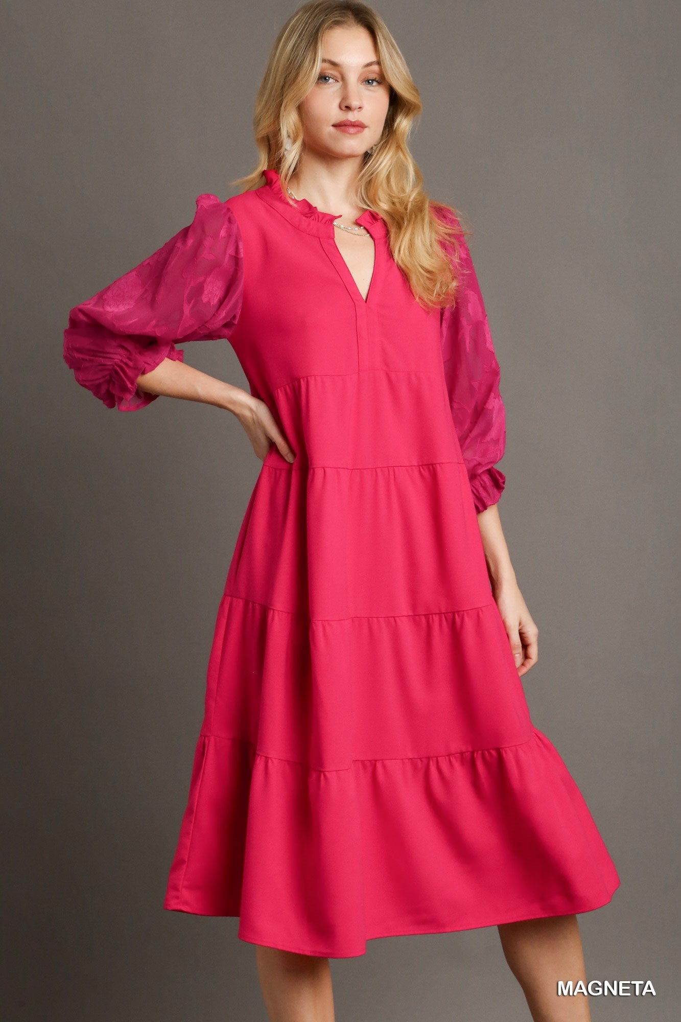 Vintage Rose Midi Dress