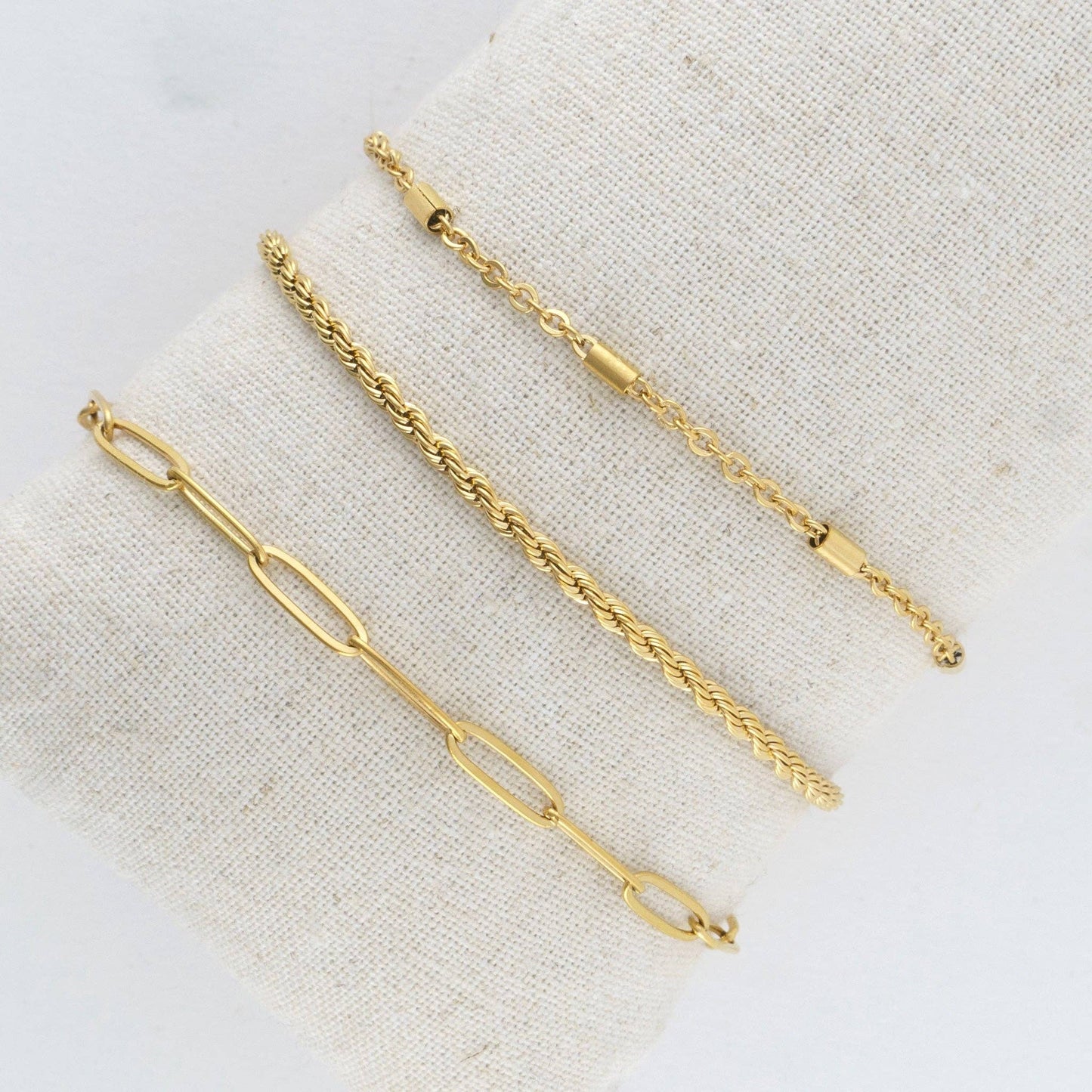 Waterproof Bracelets Narelle Twisted Chain Trio Set