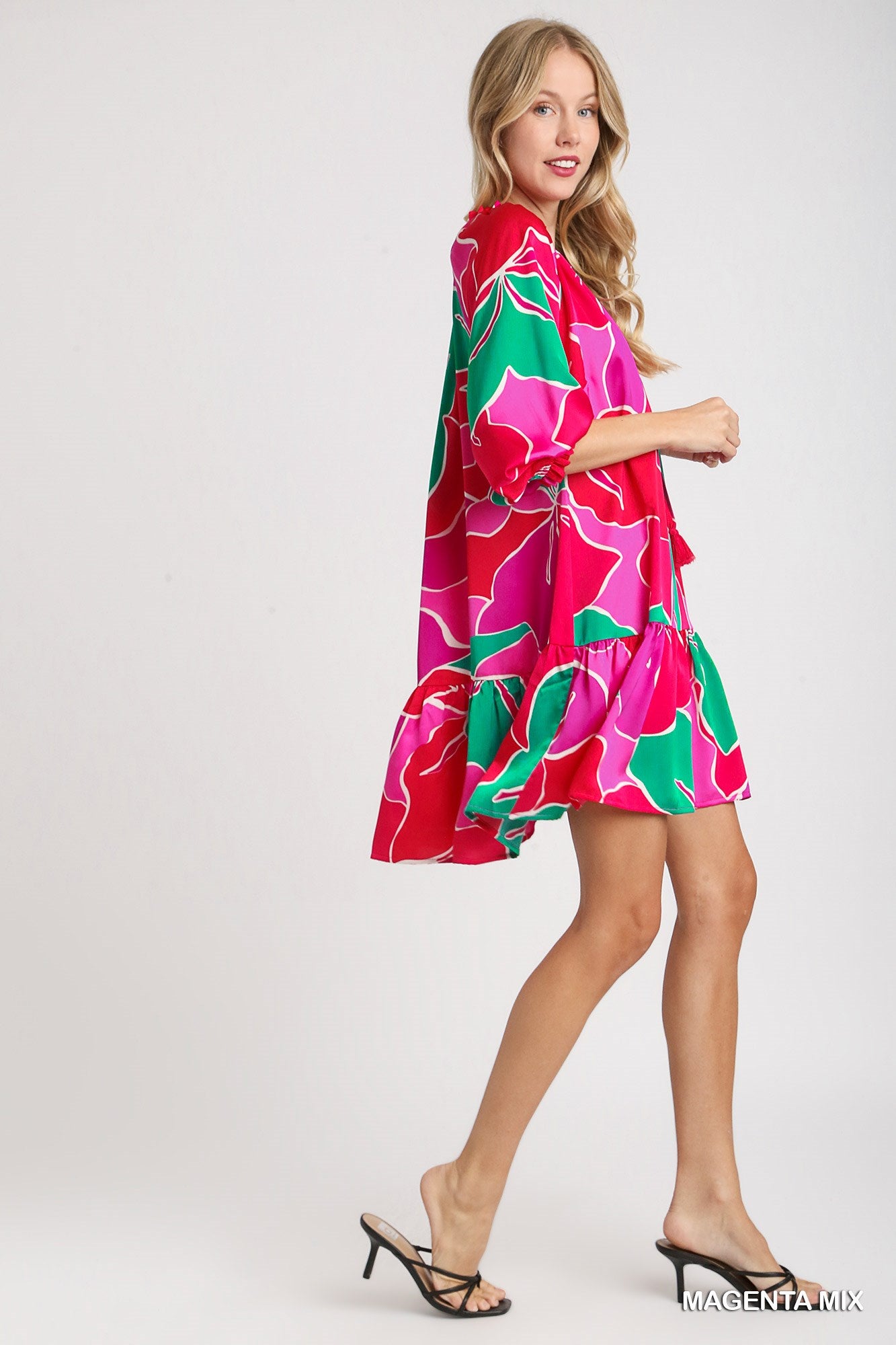 Magenta Floral Dress