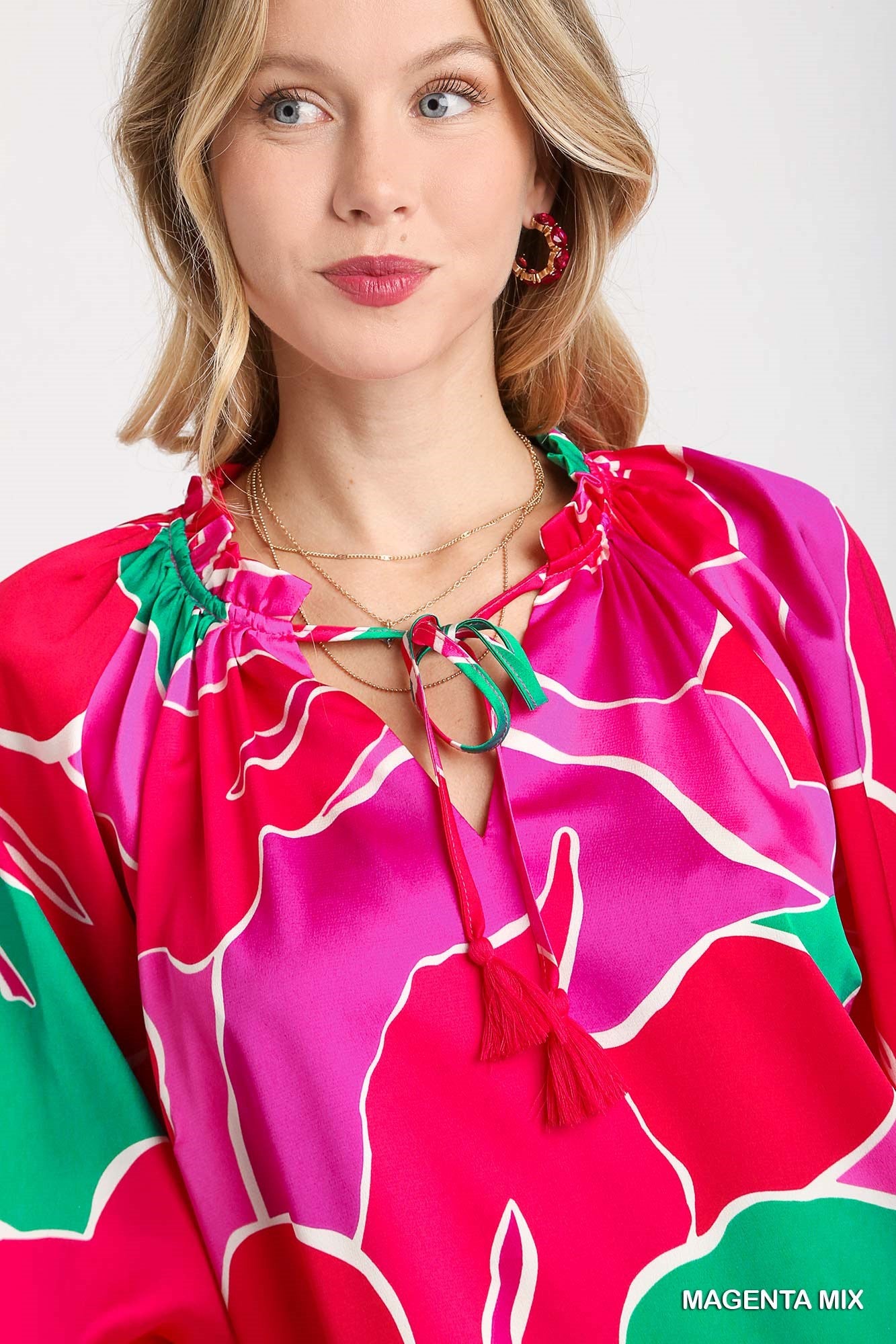 Magenta Floral Dress