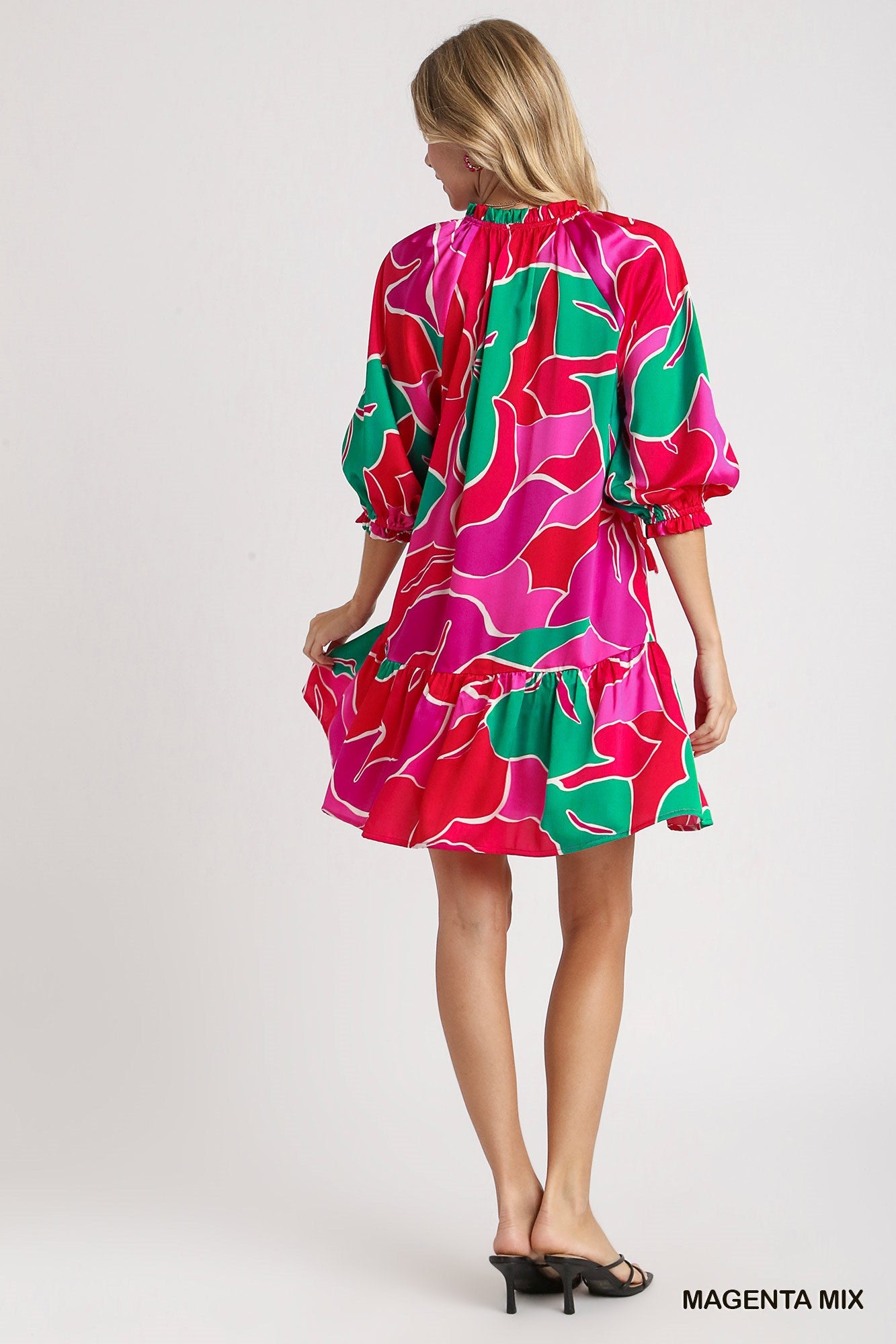 Magenta Floral Dress