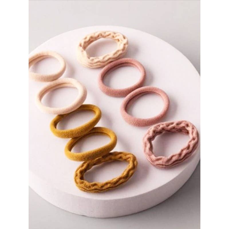 Neutrals Rolled Hair Tie Set