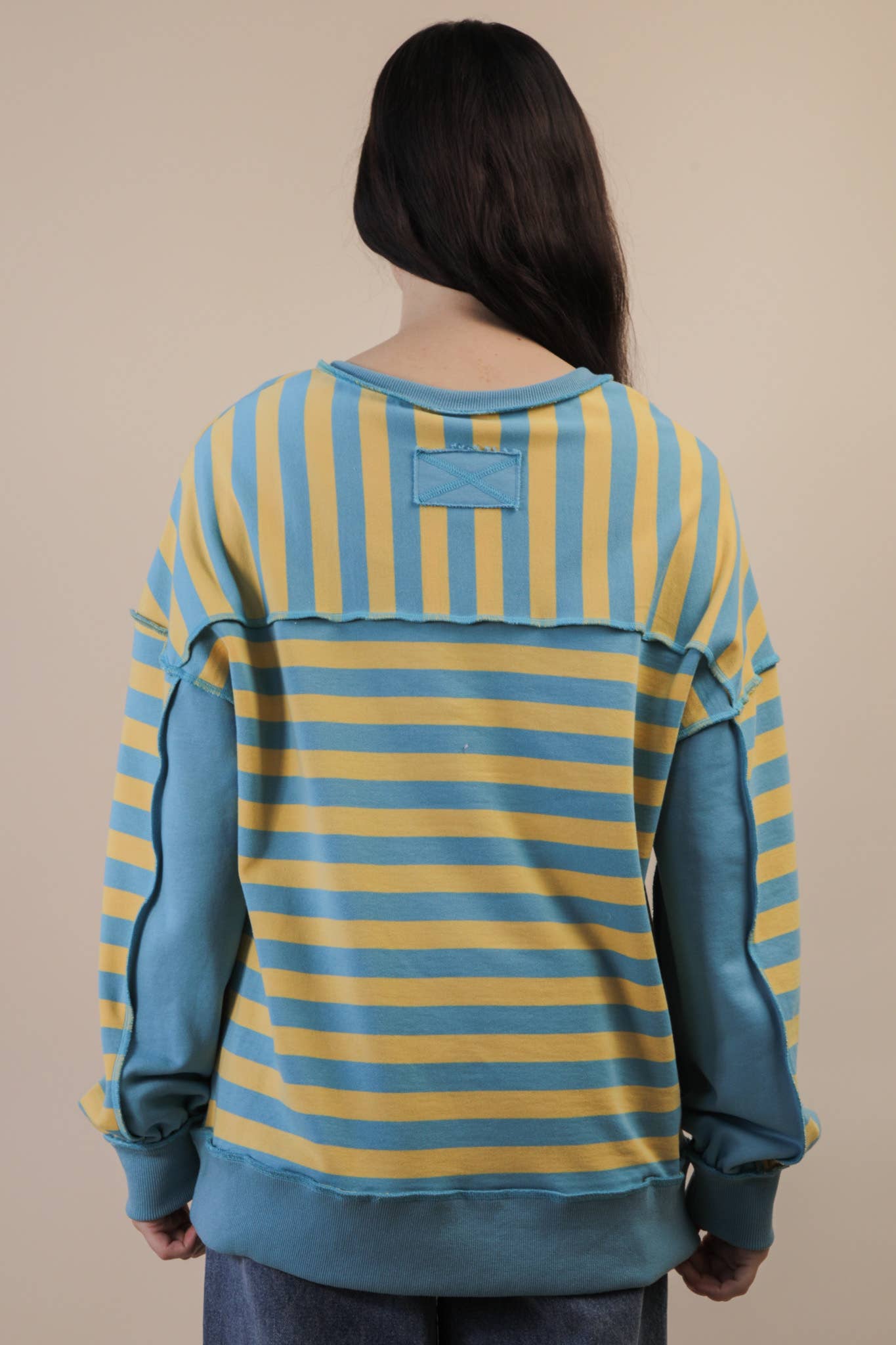 Oversized Striped Rugby Top