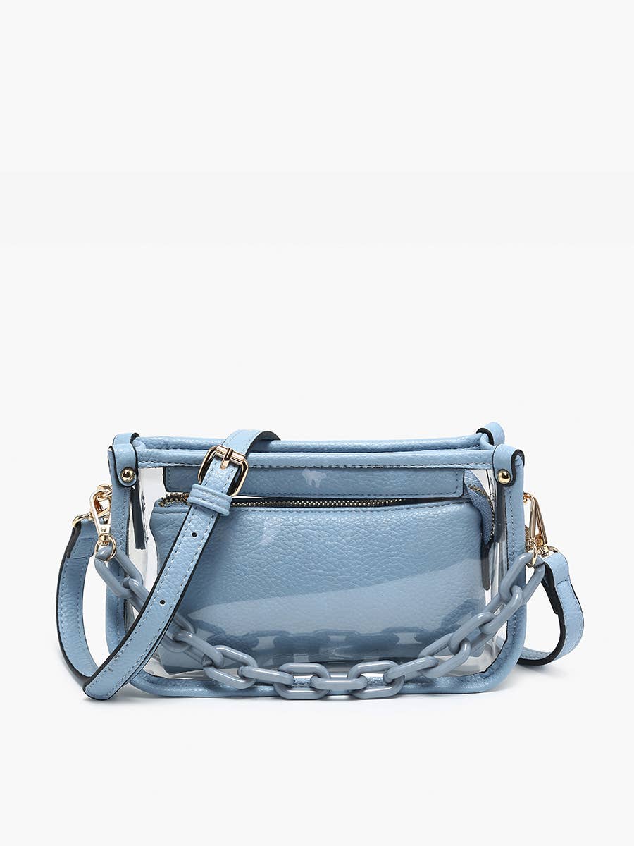 Jessica Stadium Clear Crossbody Bag – Chain Strap