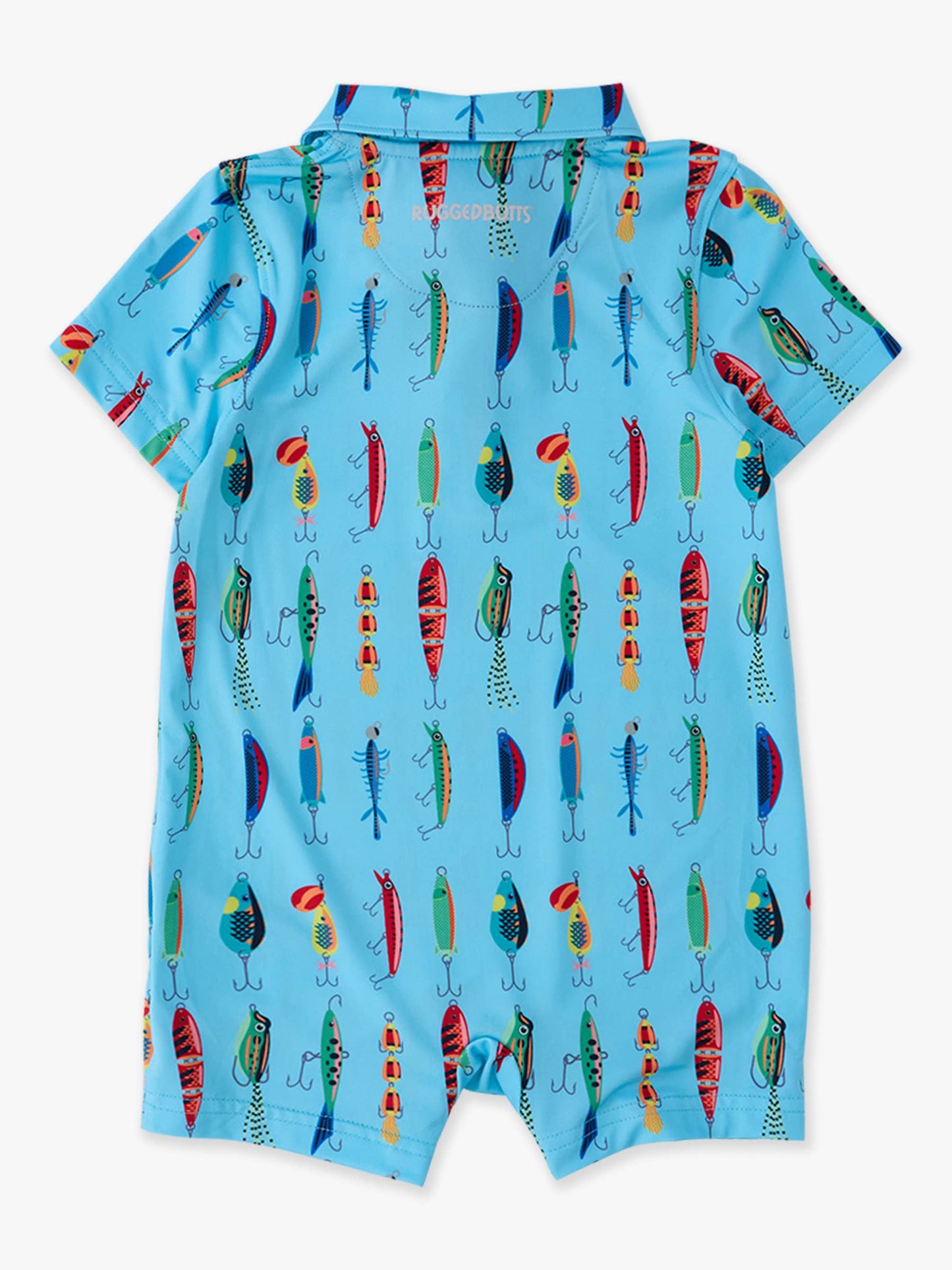 Baby Boys Gone Fishin Performance Polo Romper - RuggedButts
