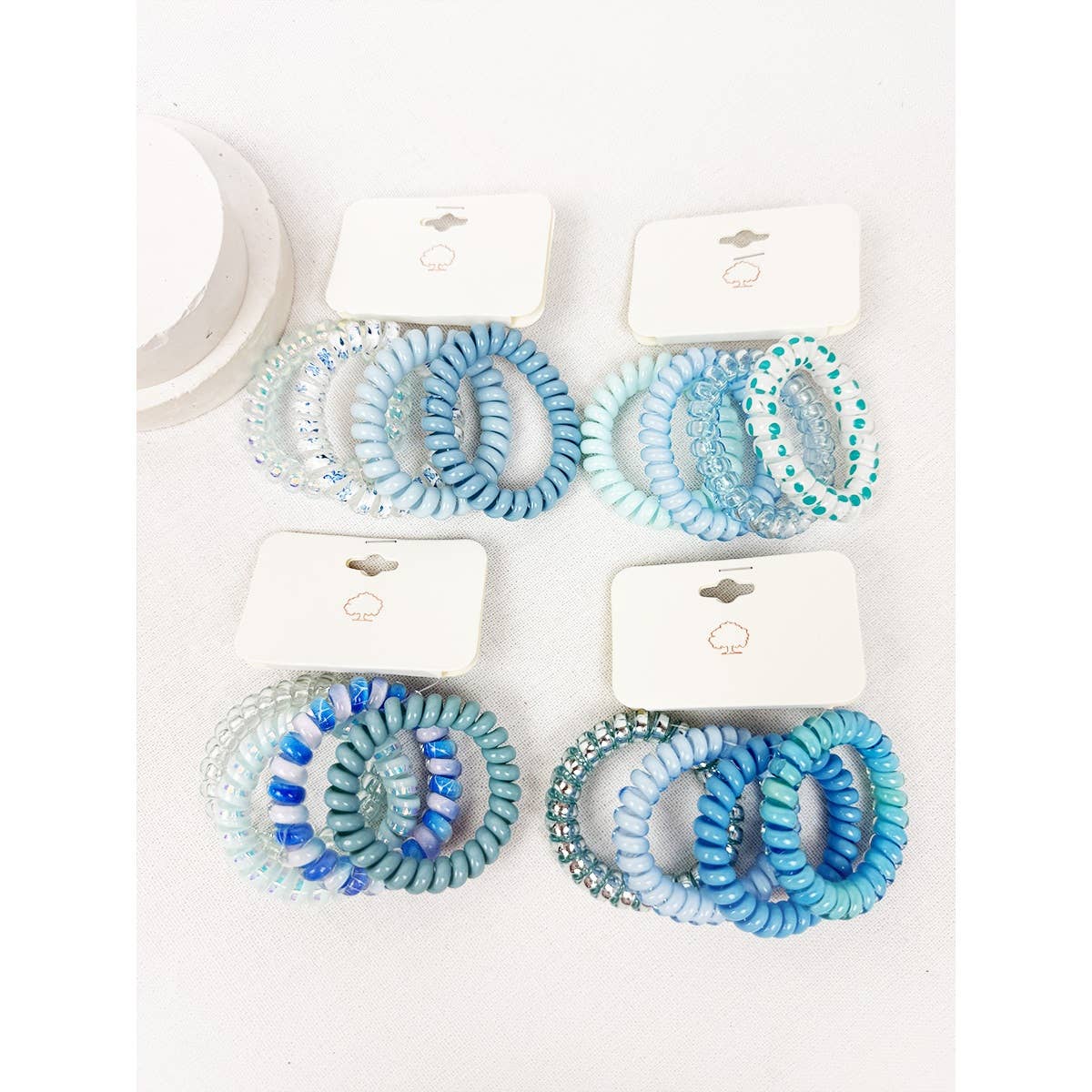 Blue Spiral Hair Ties