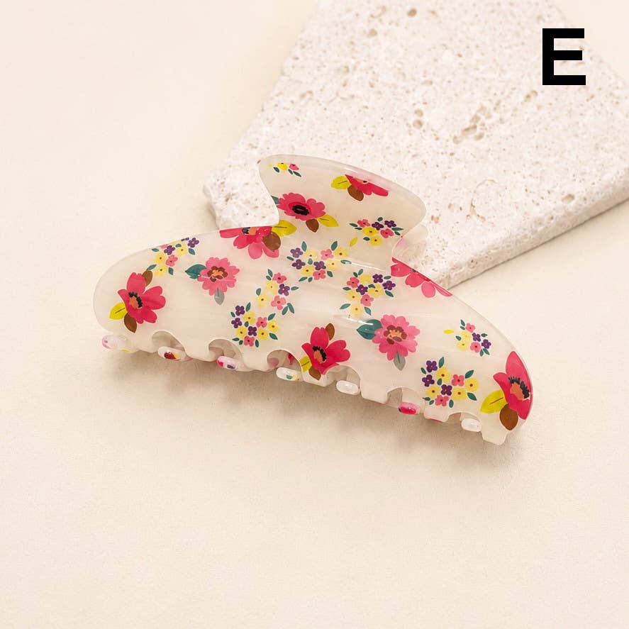Floral Hair Claw Clip