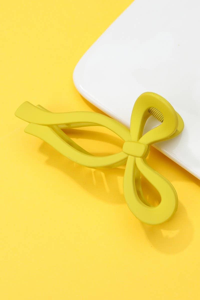 Matte Bow Hair Claw Clips