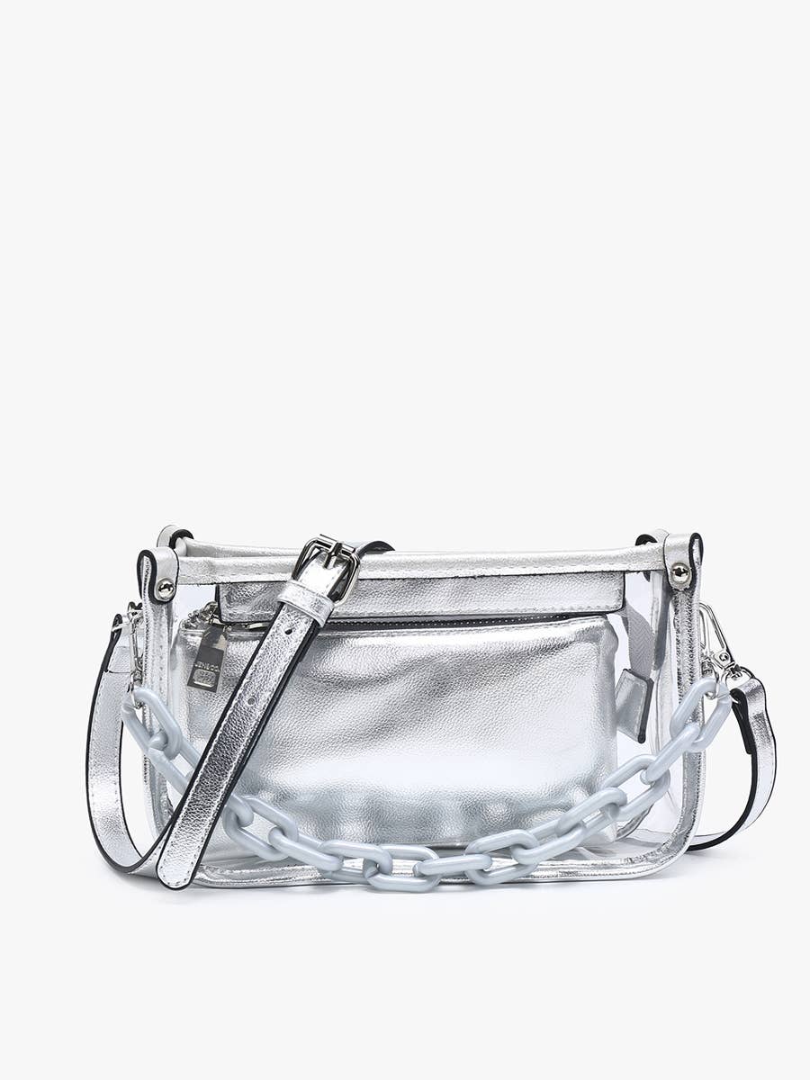 Jessica Stadium Clear Crossbody Bag – Chain Strap