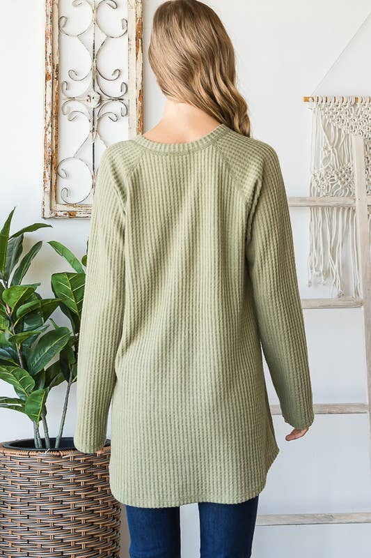 Solid Waffle Stitch Top