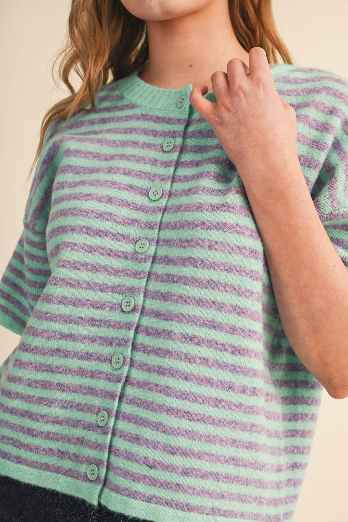 Lilly Striped Sweater Cardigan