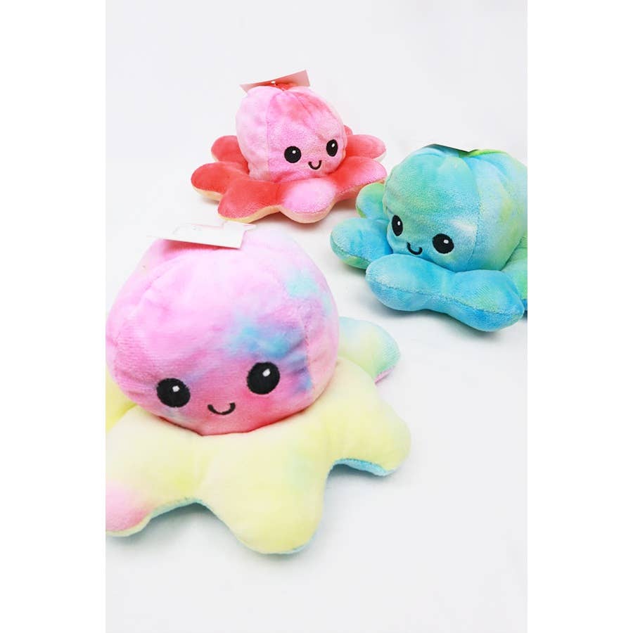 Tie Dyed Reversible Octopus Plushie