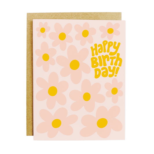 Funky Floral Birthday Card