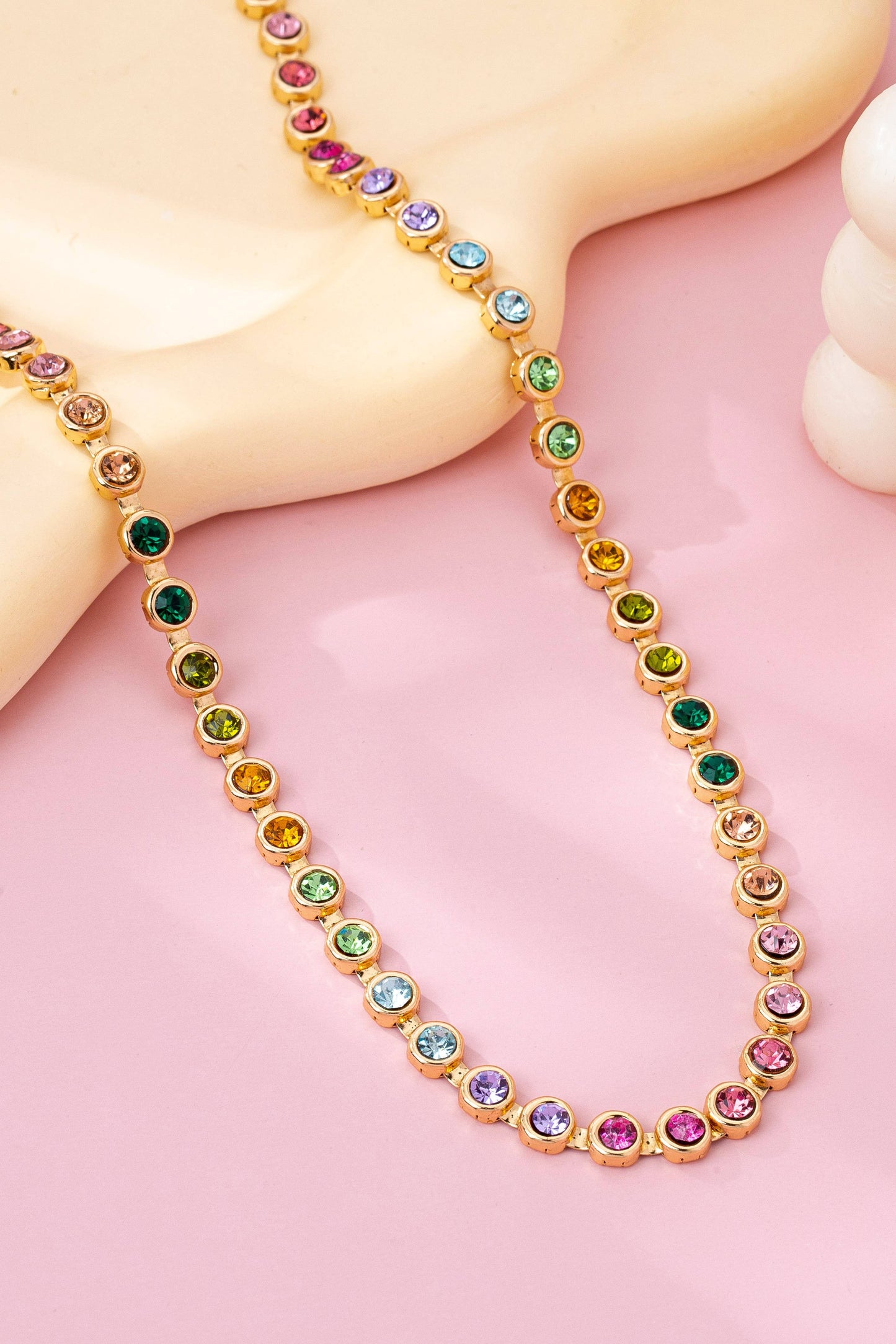 Gemstone Tennis Necklace