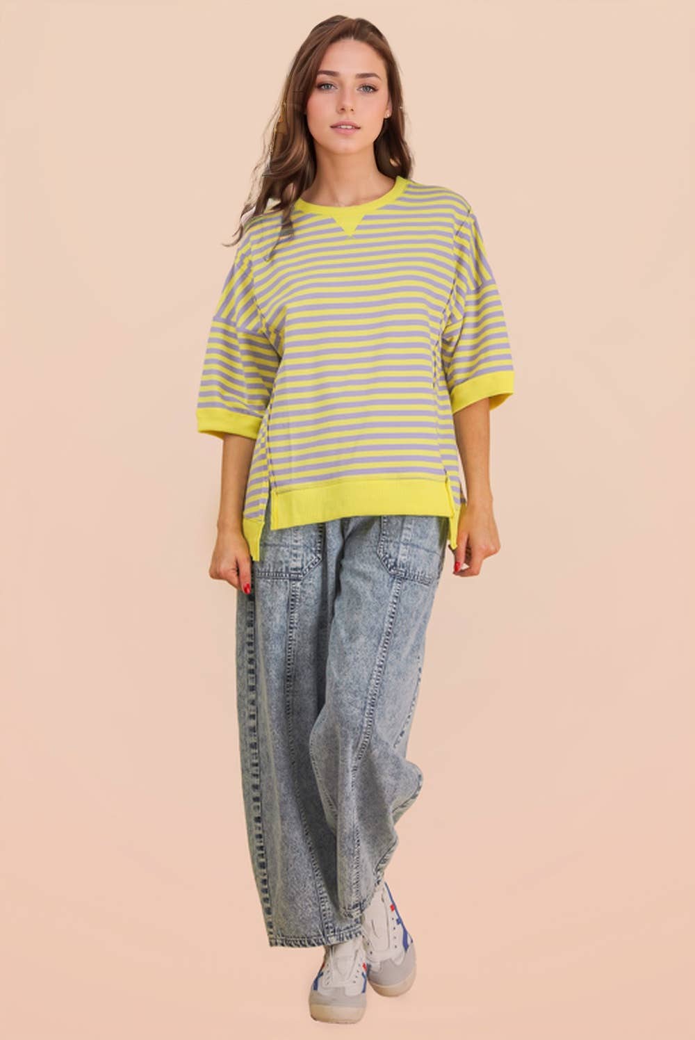 Ava Stripe Casual Knit Top