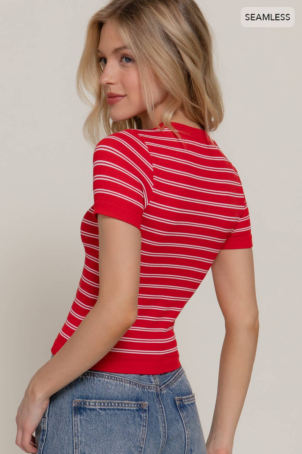 Crew Neck Seamless Top