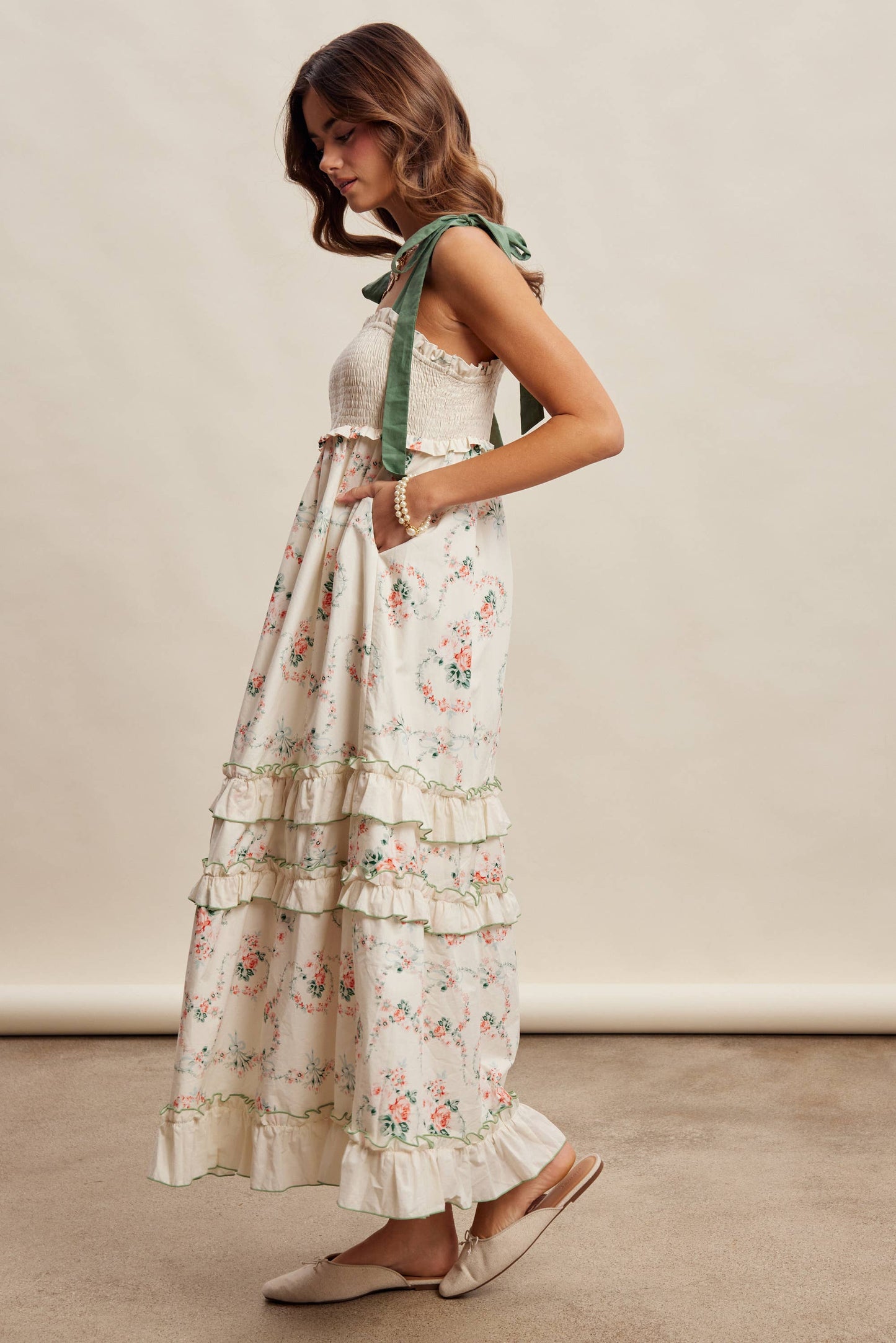 Tea Party Floral Midi Dress