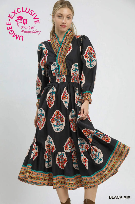 Wynona Boho Floral Dress