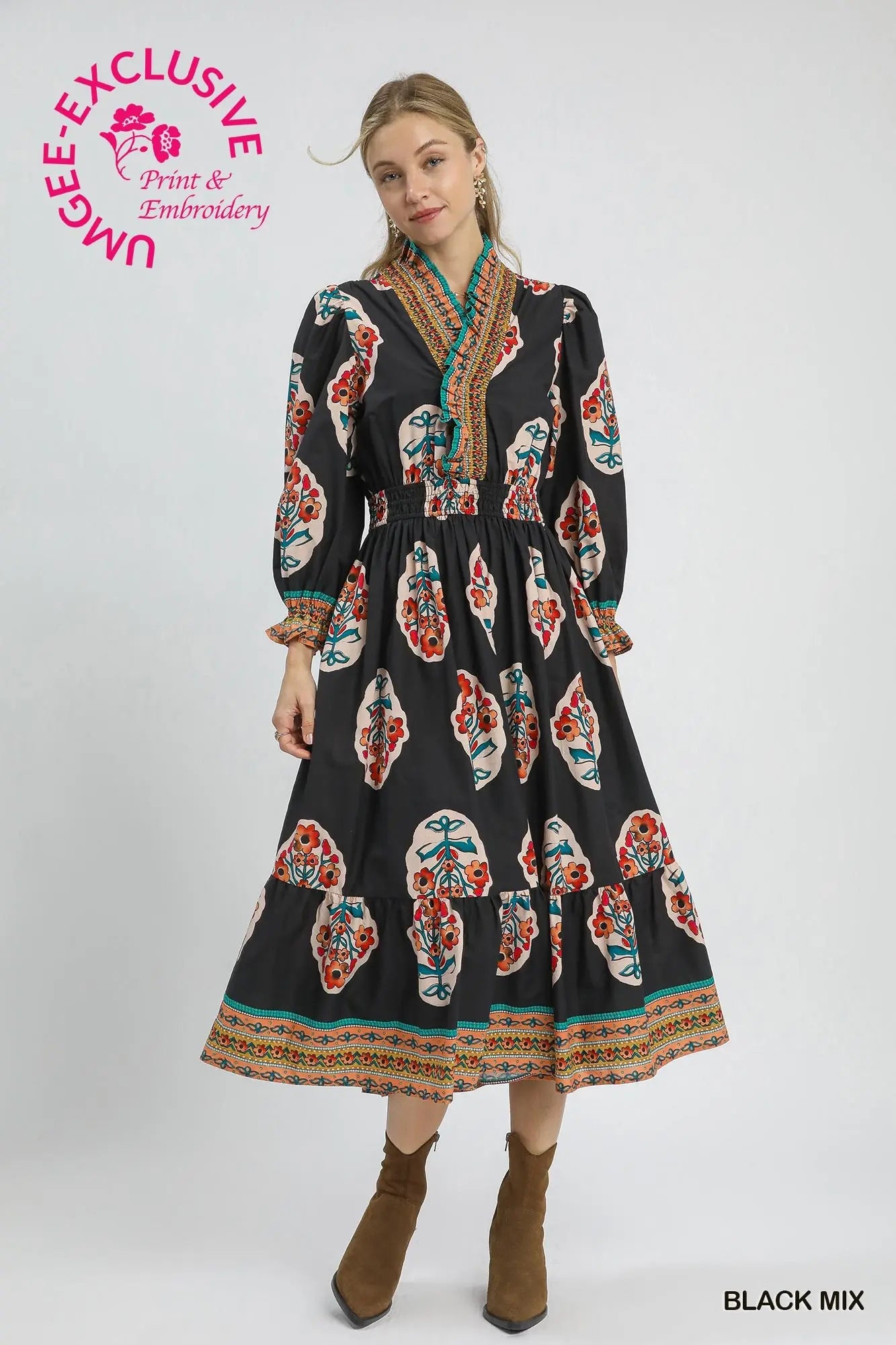 Wynona Boho Floral Dress