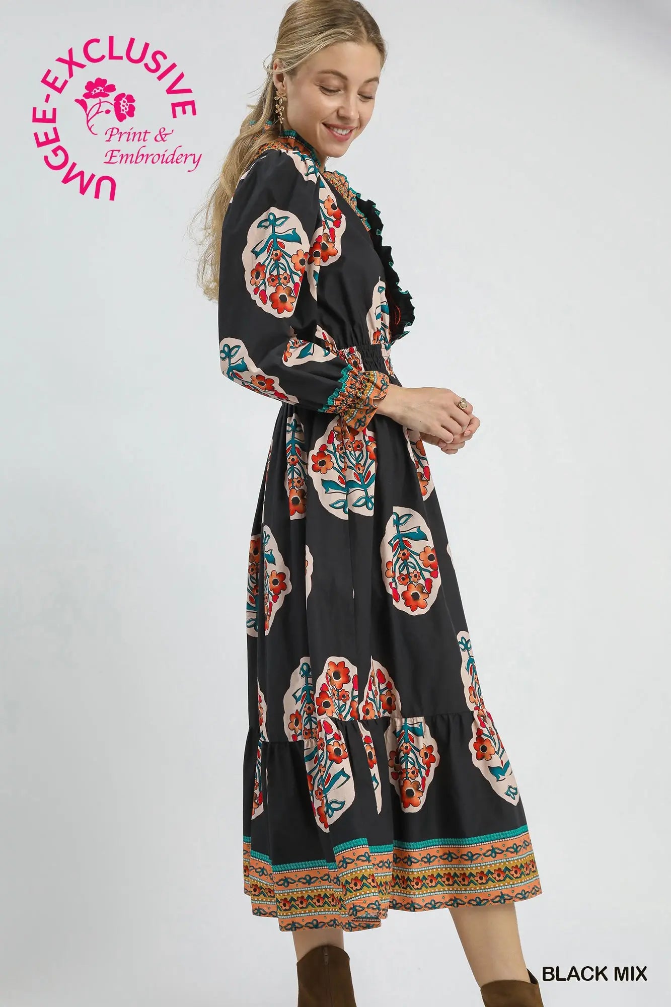 Wynona Boho Floral Dress