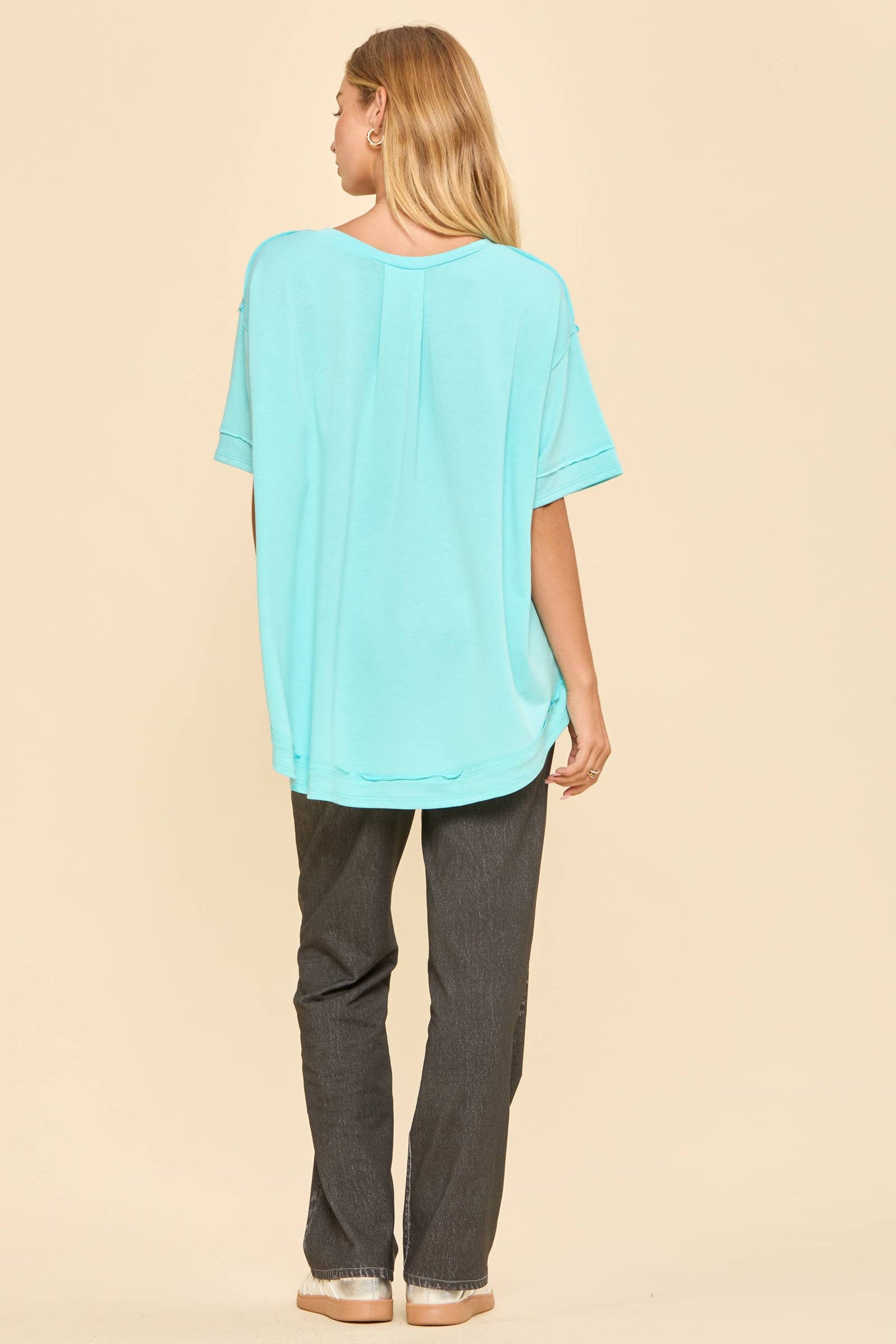 Textured Terry Knit Top