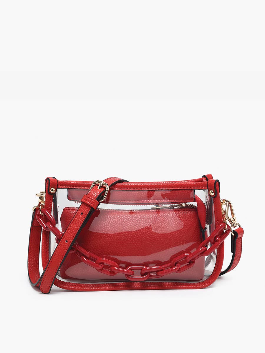 Jessica Stadium Clear Crossbody Bag – Chain Strap