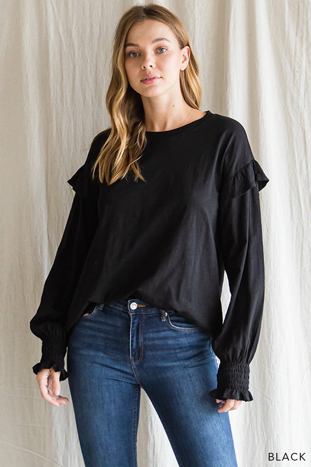 Women's Cotton Ruffle Top