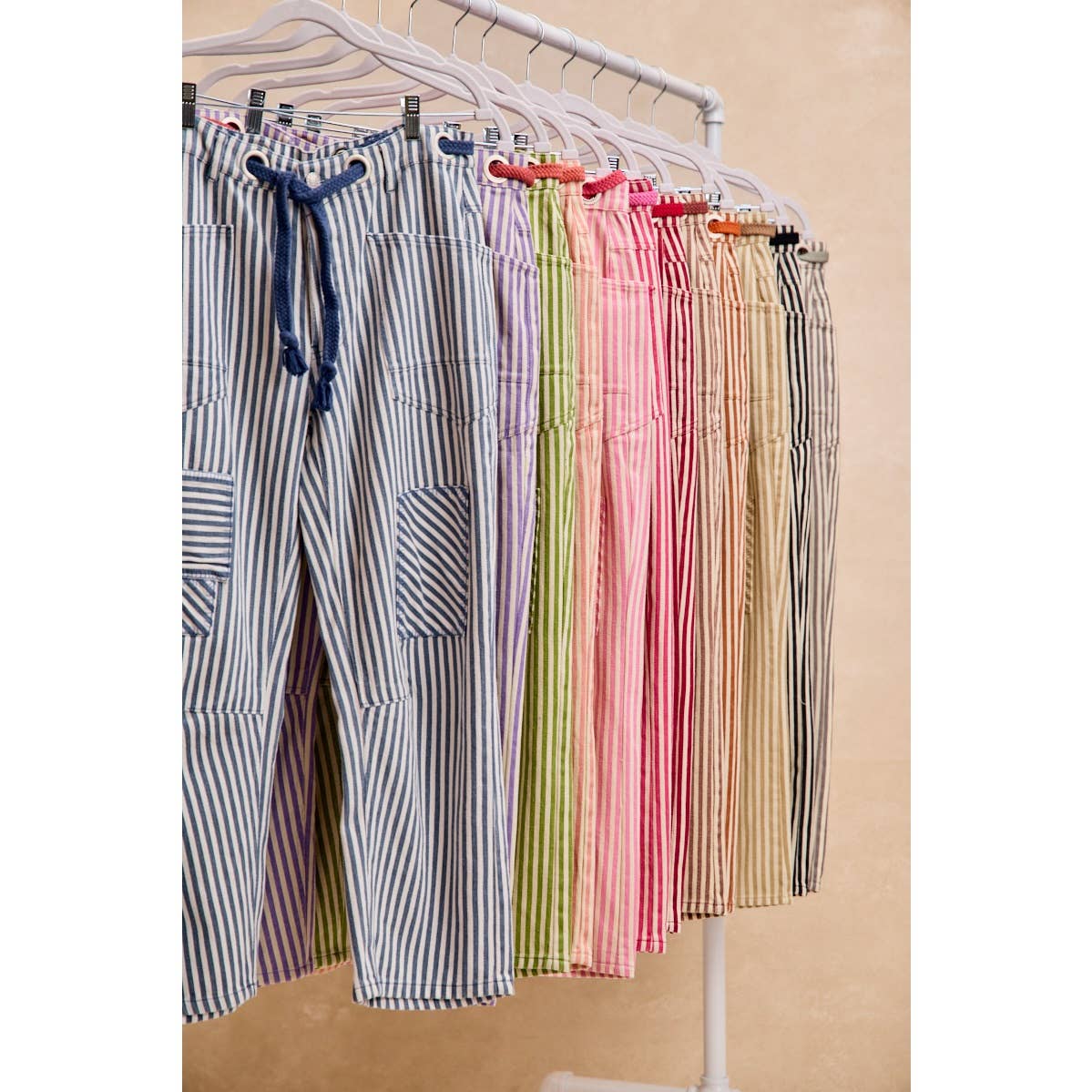 Striped Twill Pants