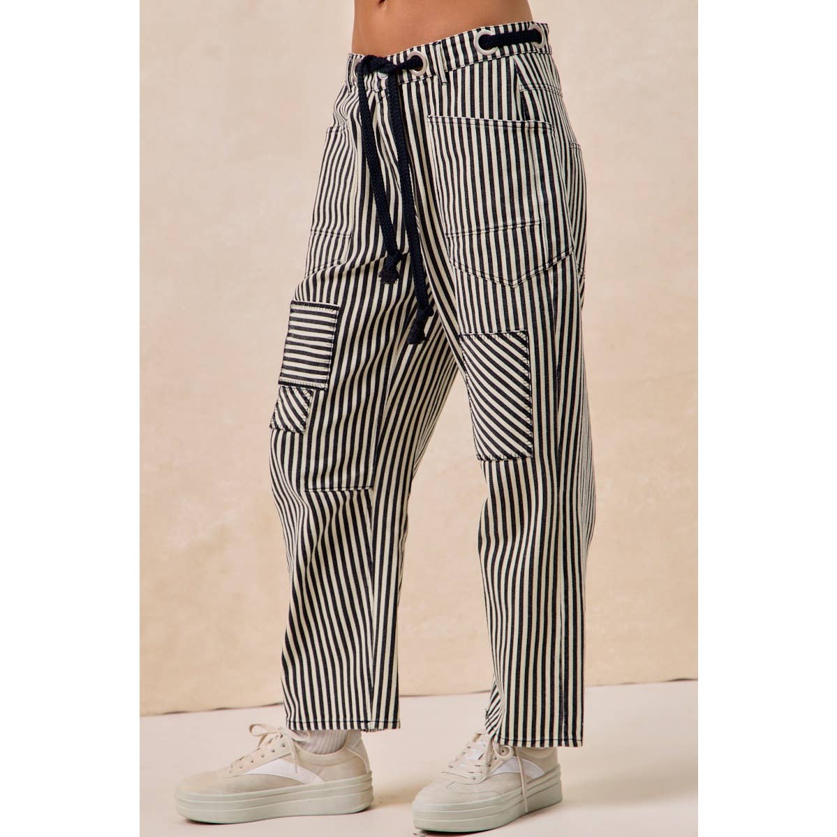 Striped Twill Pants