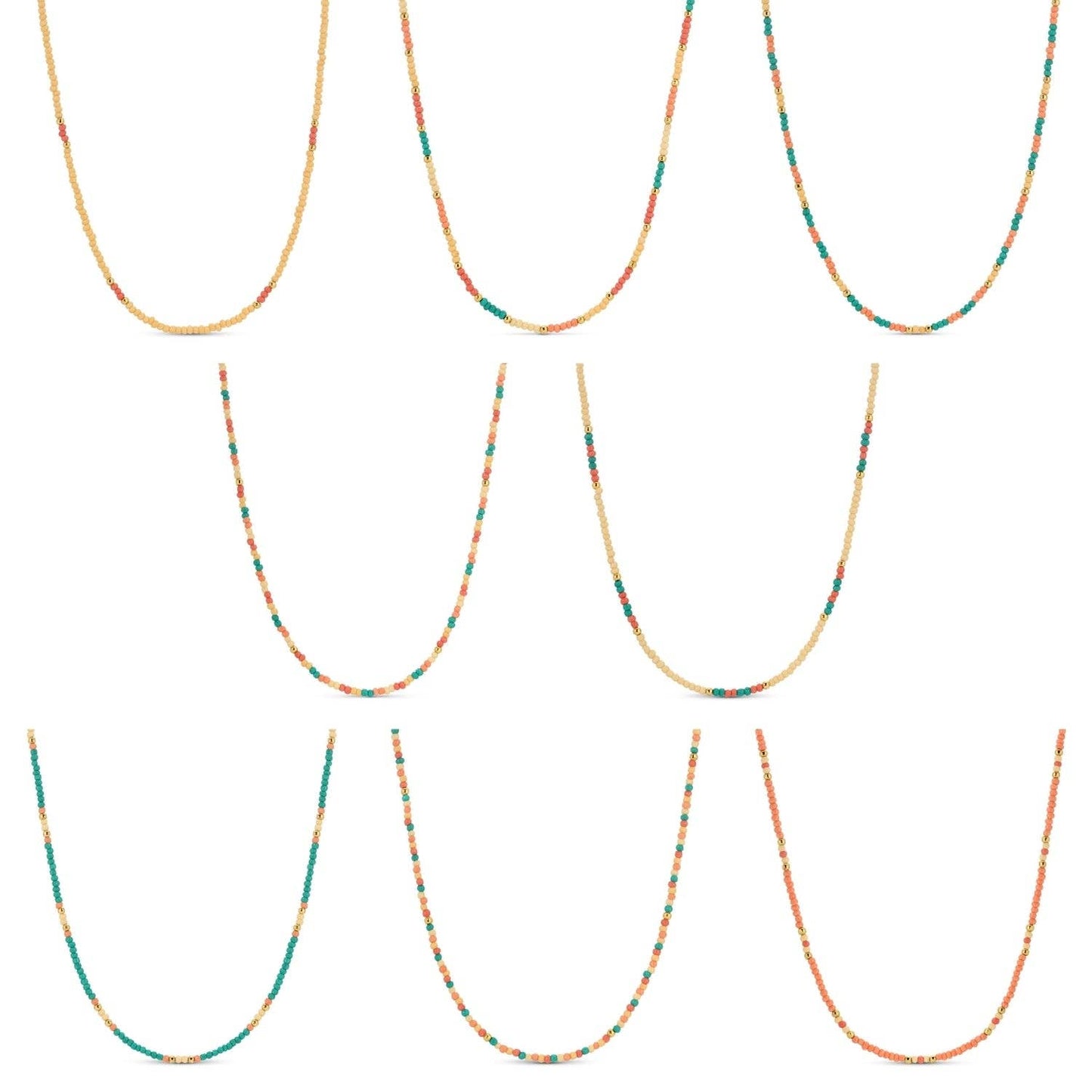 Splendid Iris Seed Bead Necklaces
