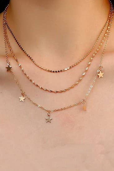 Waterproof Star Layered Necklace