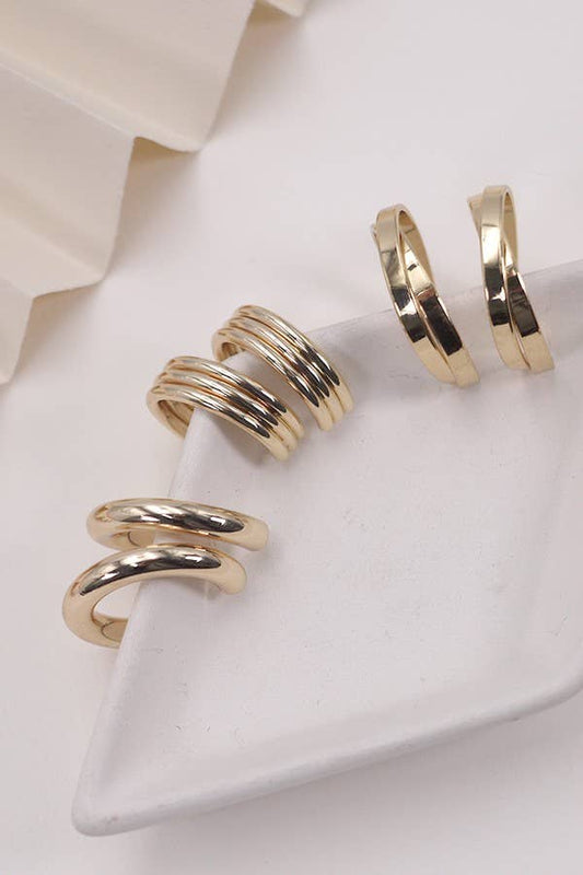 Classic Hoop Trio Earrings