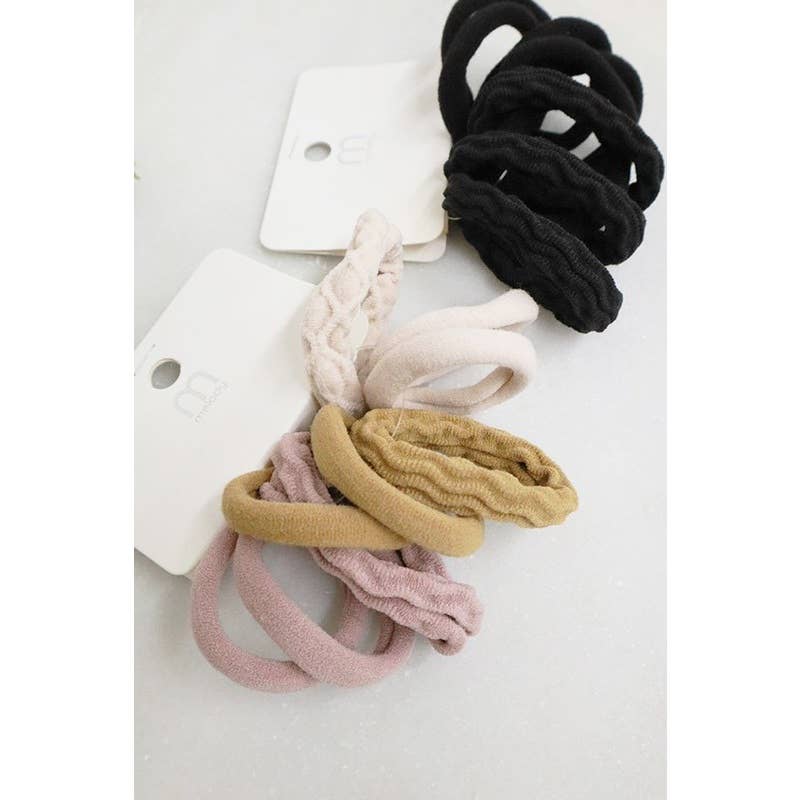 Neutrals Rolled Hair Tie Set