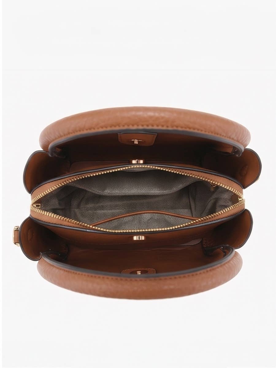 Ruby 3-Compartment Satchel w/ Dual Handles