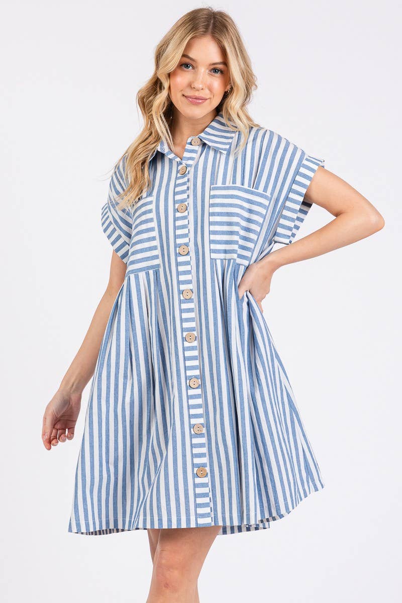 Cotton Striped Dress
