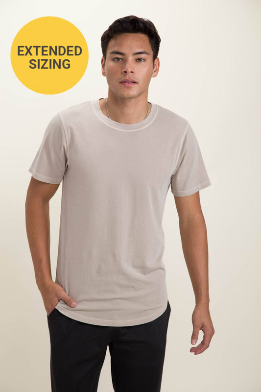 EXTENDED Pima Cotton Breathable Scallop Hem Tee