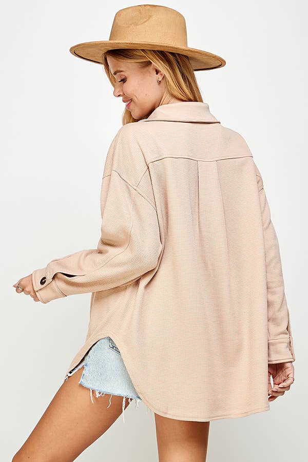 Waffle Scuba Shacket
