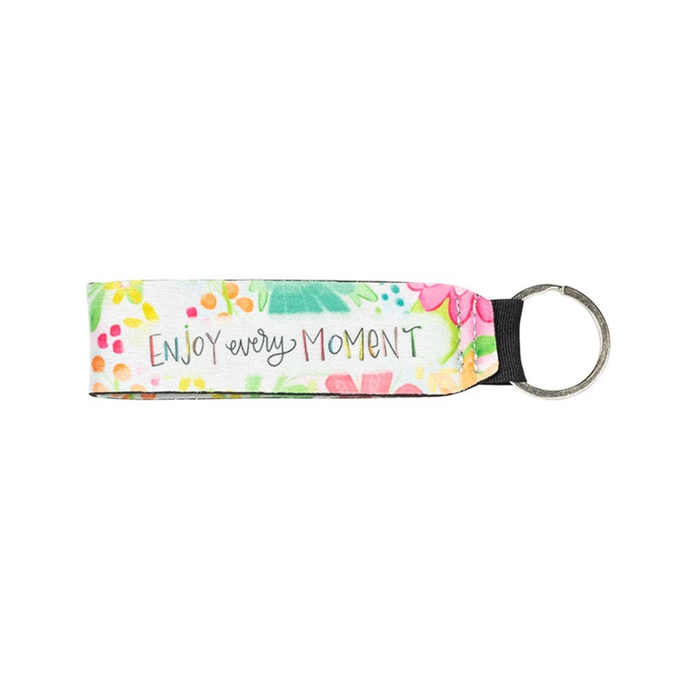 Enjoy Every Moment Wristlet Keychain