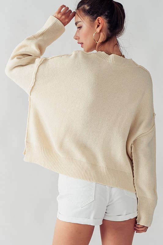 Cream Weekend Knit Sweater