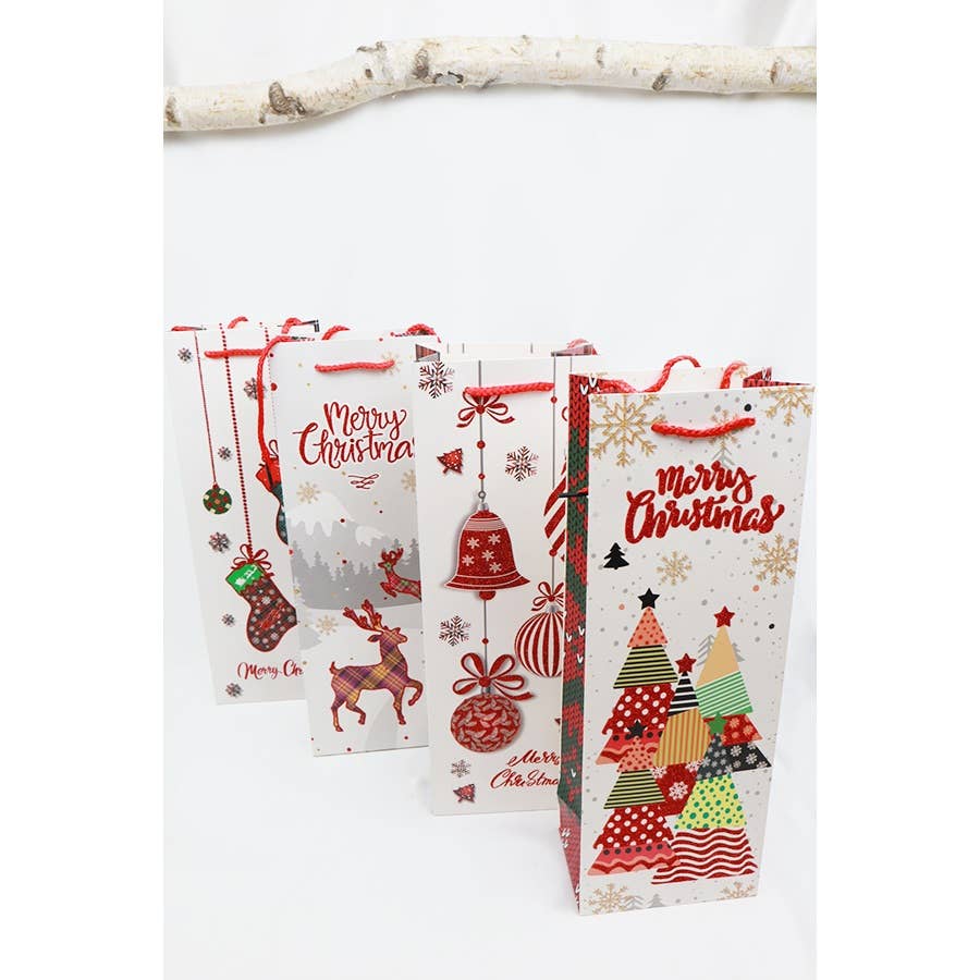 Christmas Theme Wine Gift Bag