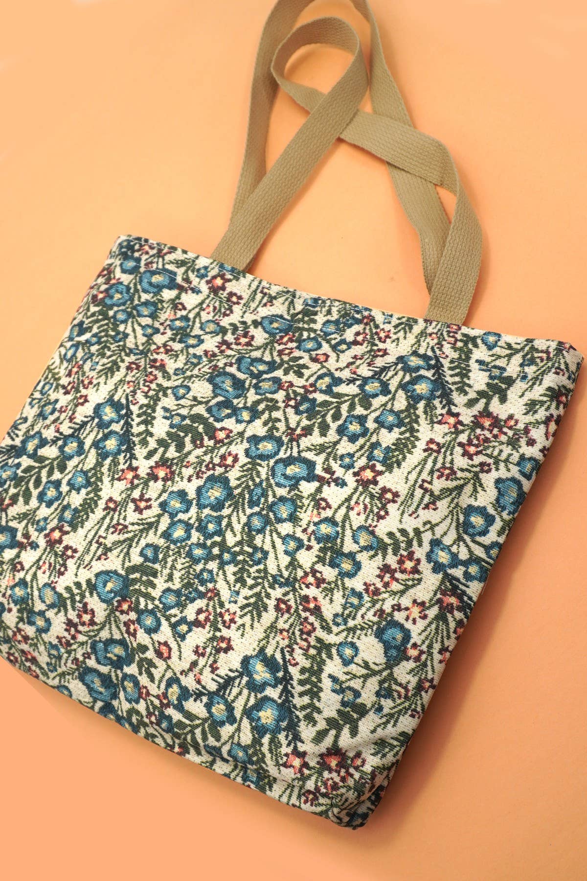 Embroidered Floral Tote Bag