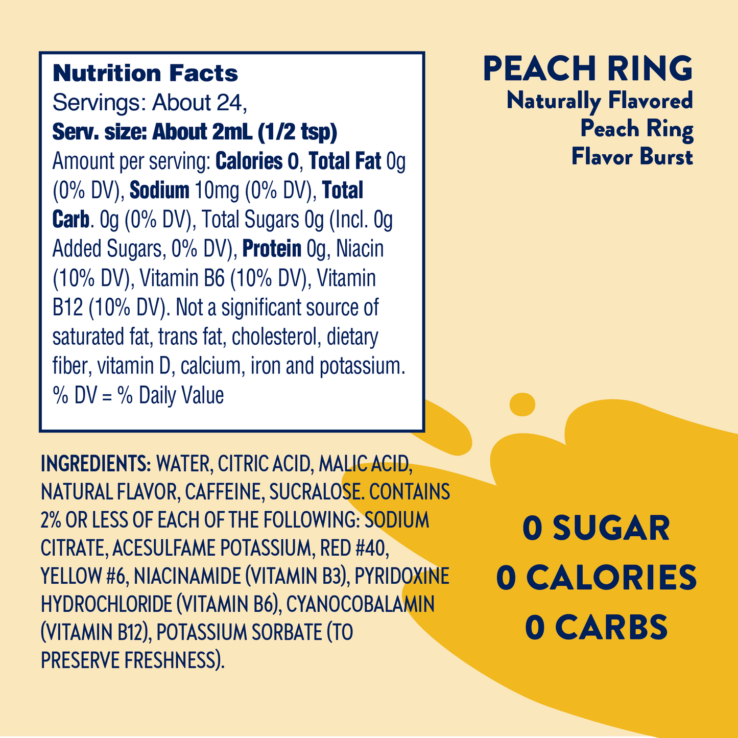 Flavor Burst - Sugar Free Peach Ring + Energy