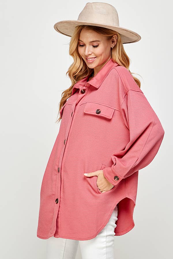 Waffle Scuba Shacket