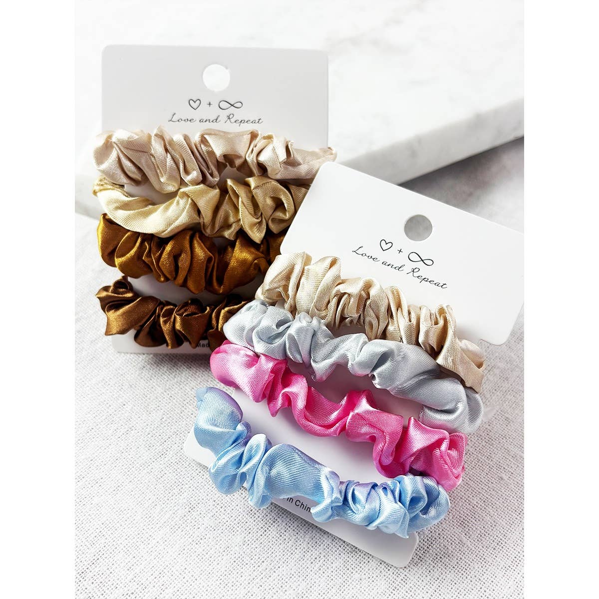 4-Pcs Satin Scrunchie Set